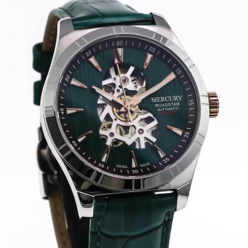 Автоматичен швейцарски часовник Mercury - Roadstar Skeleton Automatic Swiss Watch - MEA493SK-SRL-12