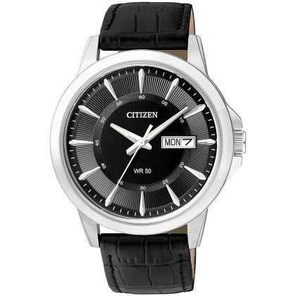 Мъжки часовник CITIZEN Black Dial Black Leather - BF2011-01EE
