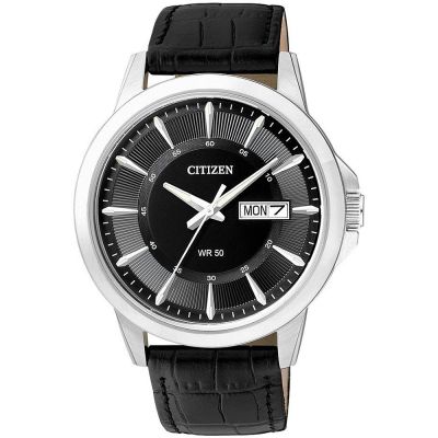 Мъжки часовник CITIZEN Black Dial Black Leather - BF2011-01EE