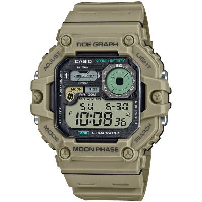 Мъжки дигитален часовник Casio Tide Graph Moon Phase - WS-1700H-5AVEF