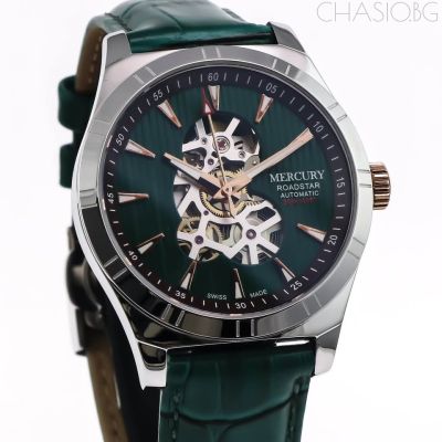 Автоматичен швейцарски часовник Mercury - Roadstar Skeleton Automatic Swiss Watch - MEA493SK-SRL-12